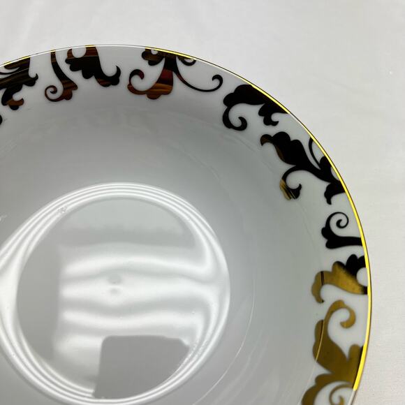 Ciroa Luxe Fine Porcelain Metallic Accents Fiori Pattern Soup Bowl Replacement - Picture 2 of 6